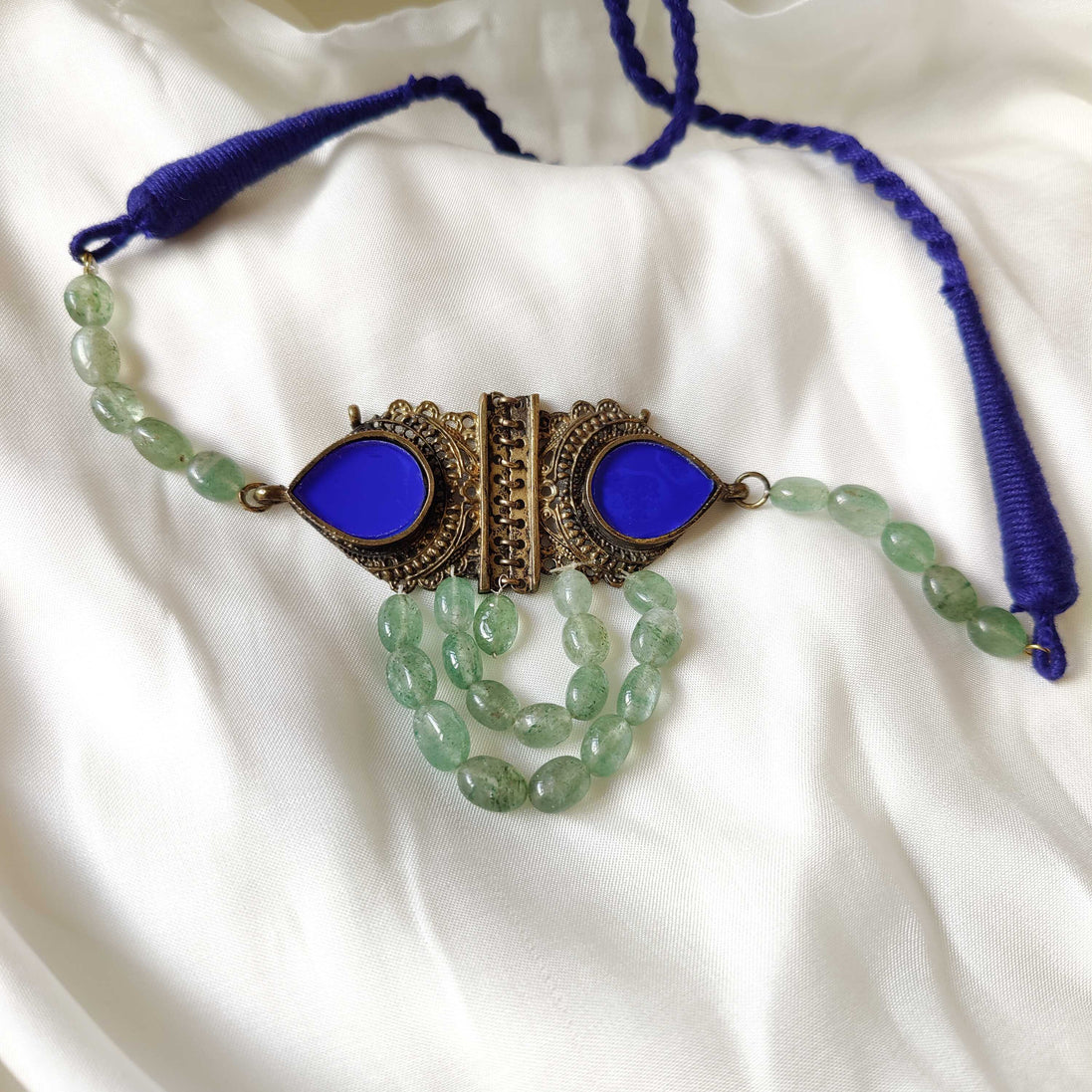 Glass Stone Choker Necklace image 0