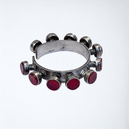 Glass Drop Embossed Cuff Bracelet image 0