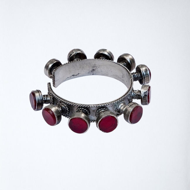 Glass Drop Embossed Cuff Bracelet image 0