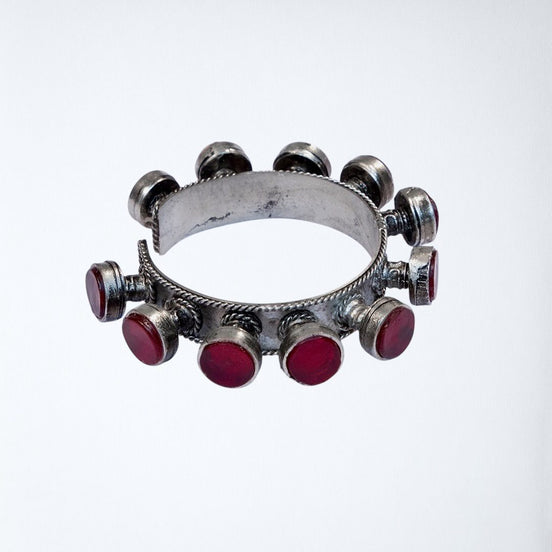 Glass Drop Embossed Cuff Bracelet image 0