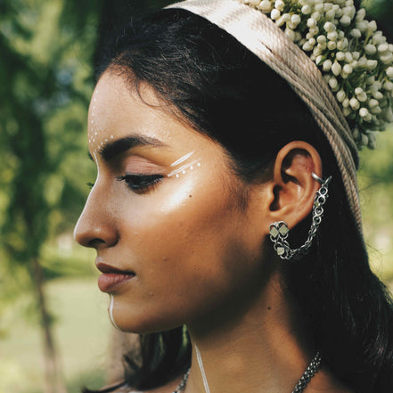 Silver Diamond Layered Earcuffs image 1