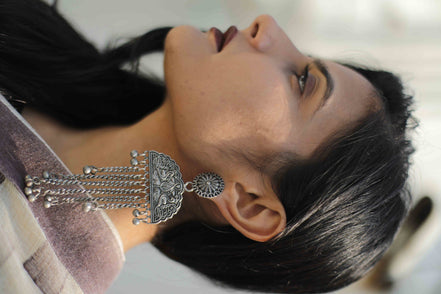 Oversized Peacock Earrings