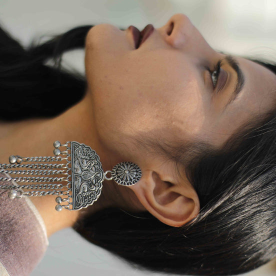 Oversized Peacock Earrings