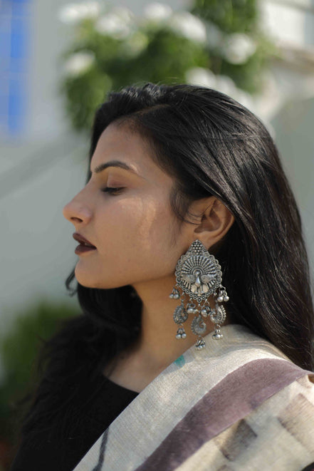 Oversized Peacock Earrings