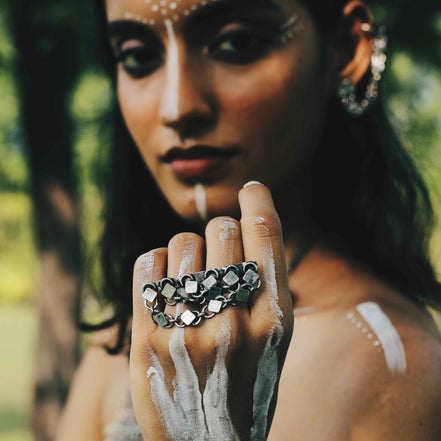 Silver Diamond Layered Ring image 2