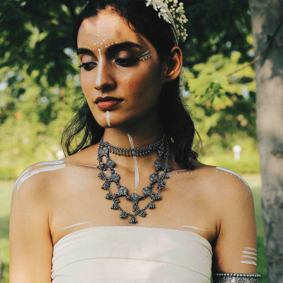 White Peacock Necklace