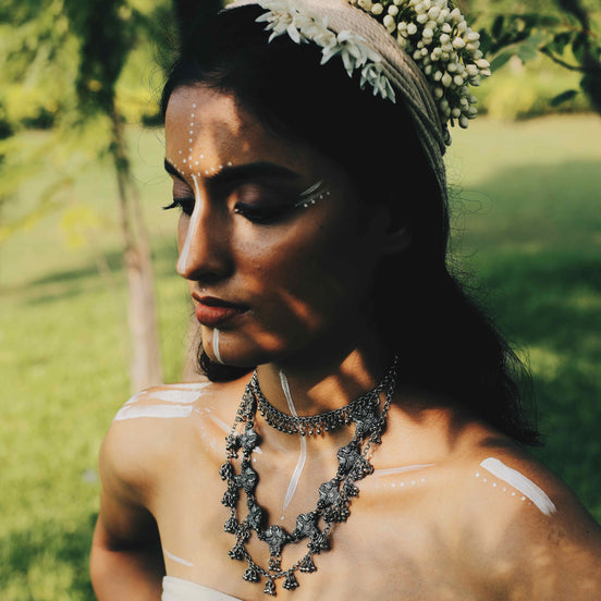 White Peacock Necklace