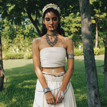 White Peacock Necklace