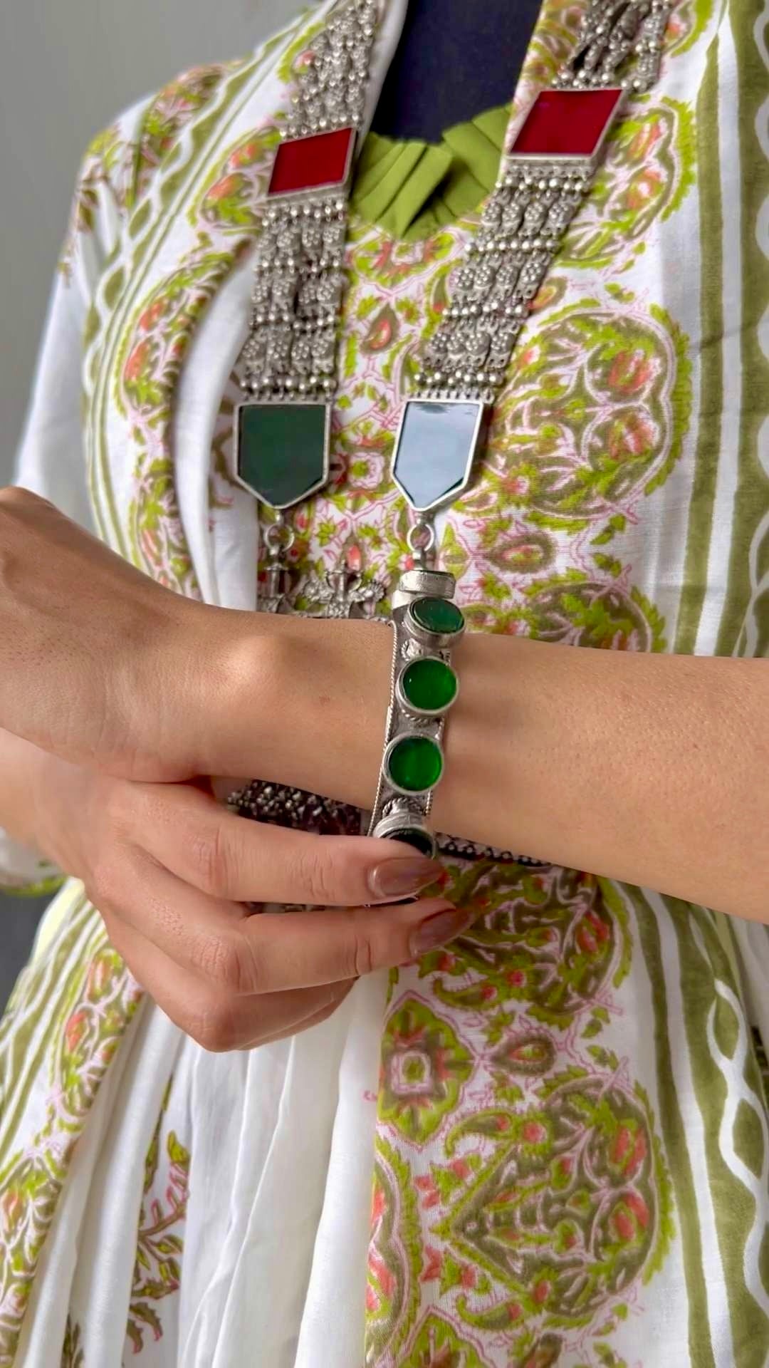 Embossed Glass Cuff