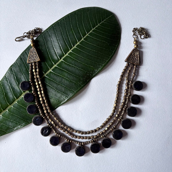 Gold Glass Raindrop Necklace image 1