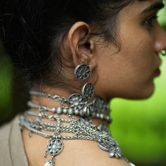 Ashtashree Hoop Hanging Earrings