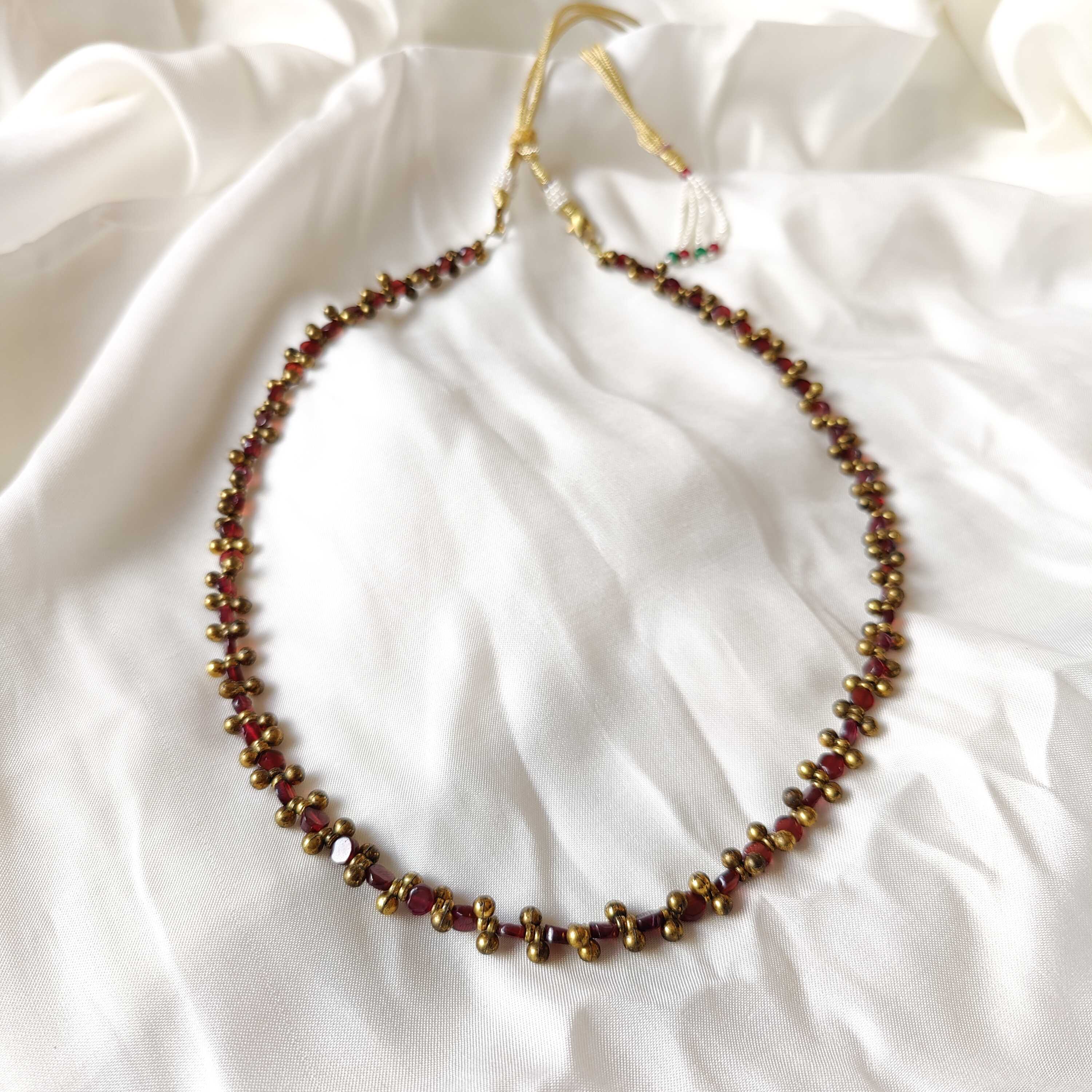 Garnett Bead Necklace image 0