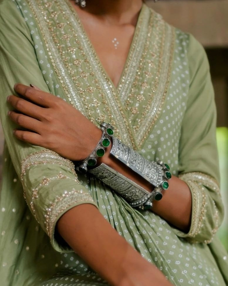 Embossed Glass Cuff
