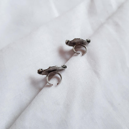 White Peacock Earcuffs image 1