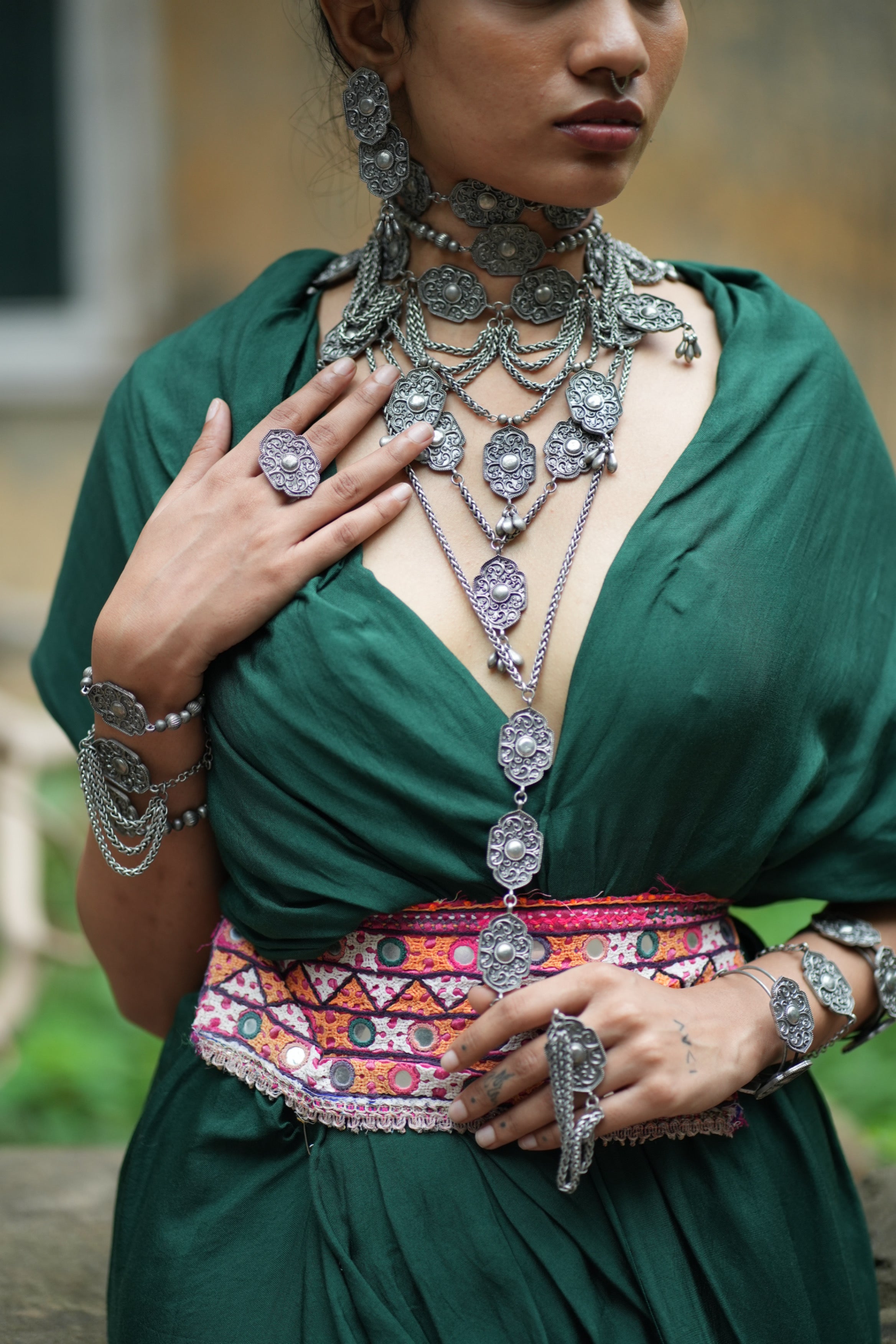 Rekha Hanging Charm Necklace