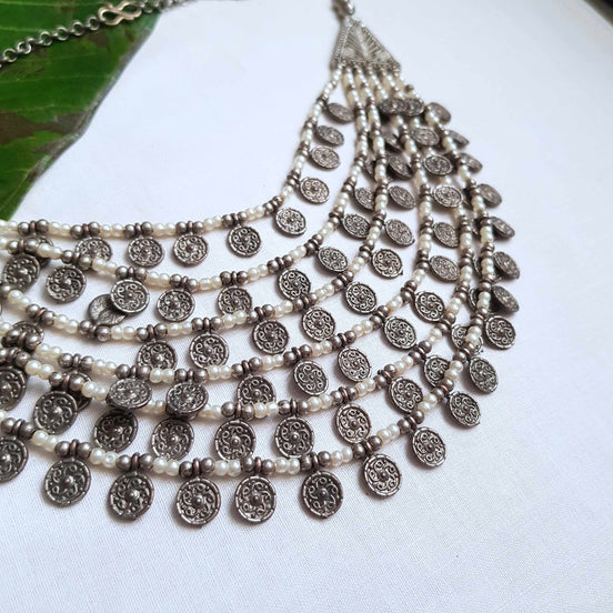 Six Layered Pearl Necklace