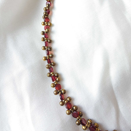 Garnett Bead Necklace image 1