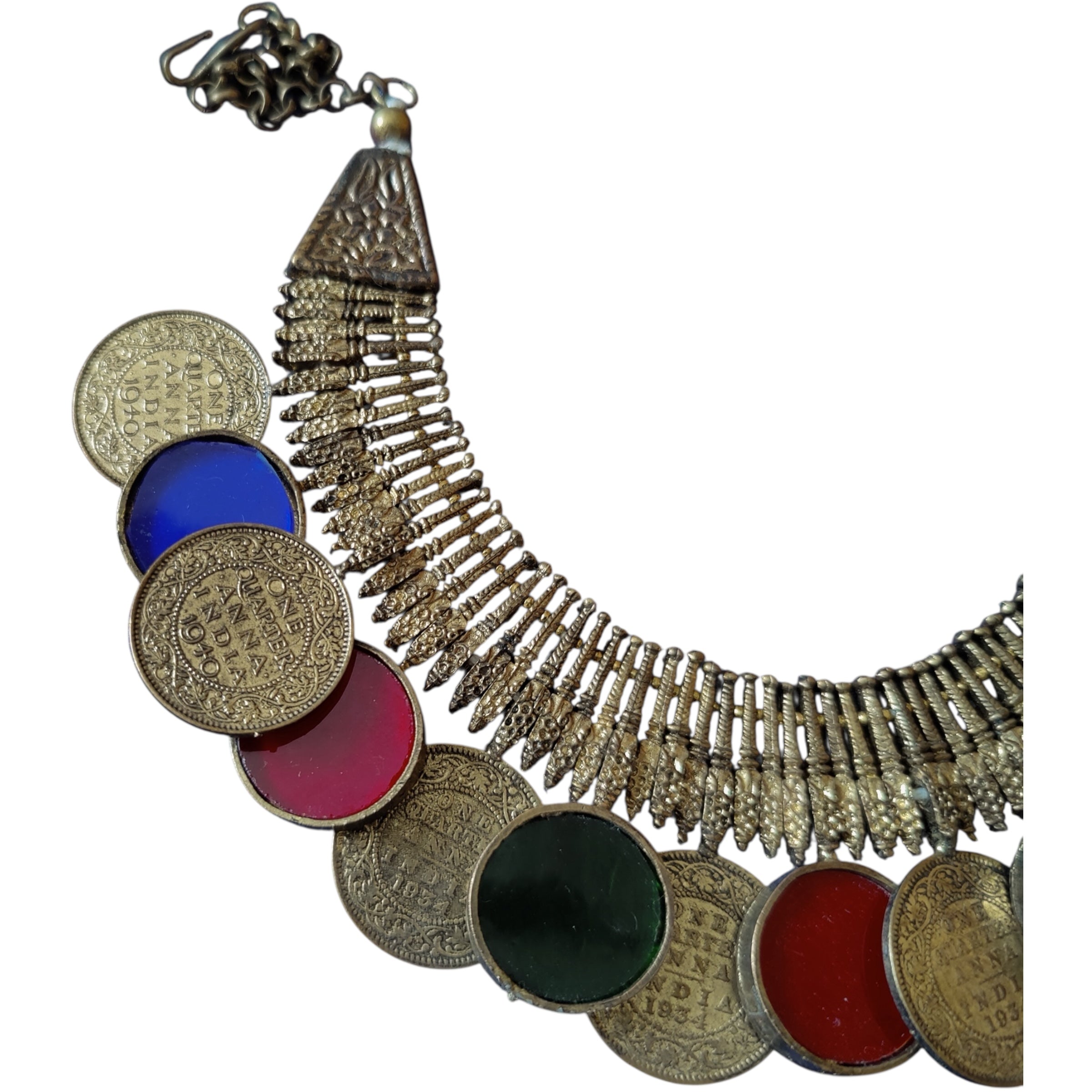 Paisa Choker with Glasswork Necklace image 1