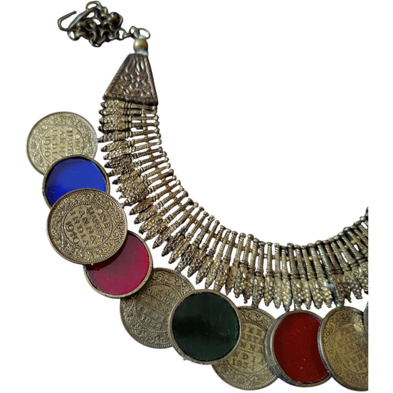 Paisa Choker with Glasswork Necklace image 1