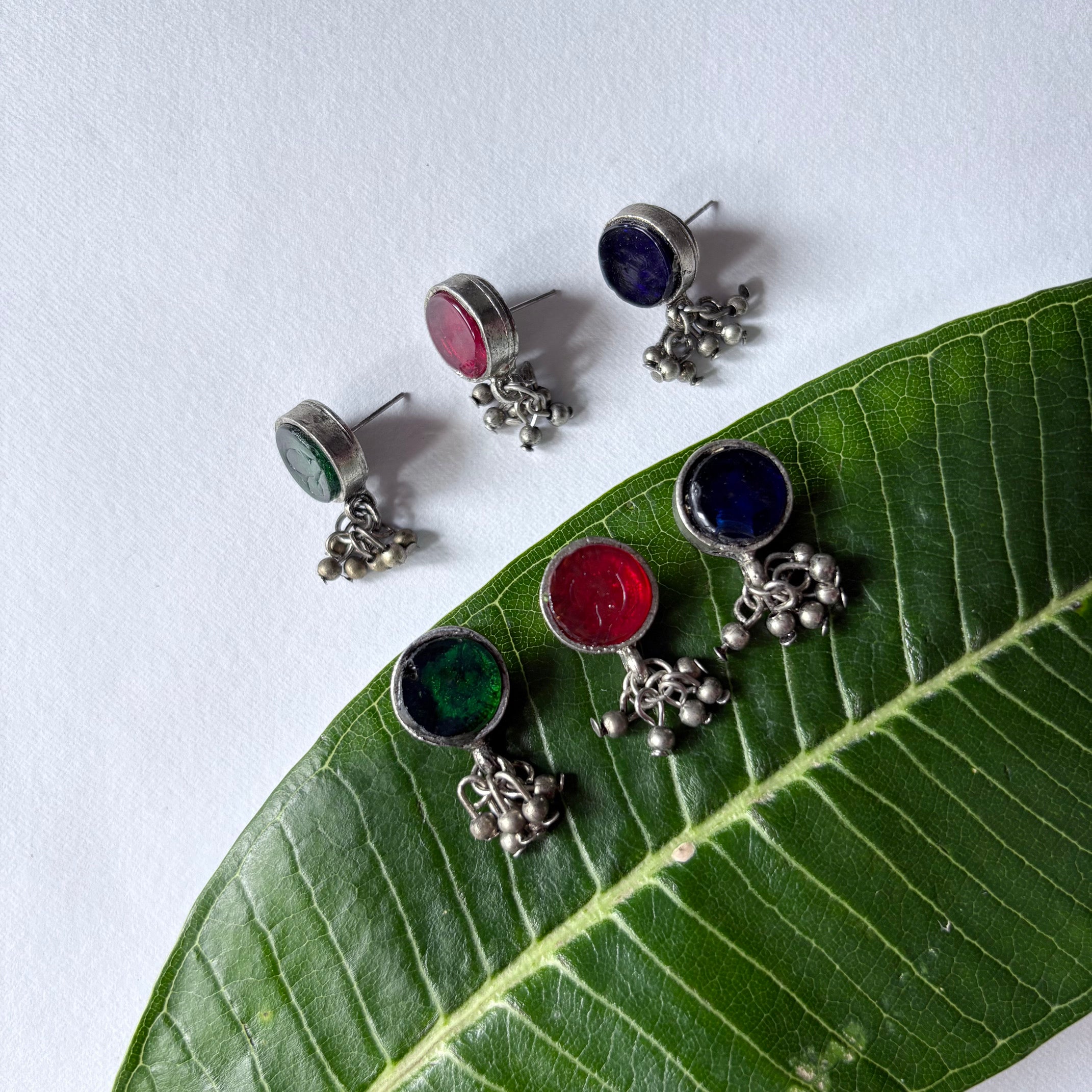 Glass Raindrop Studs image 0