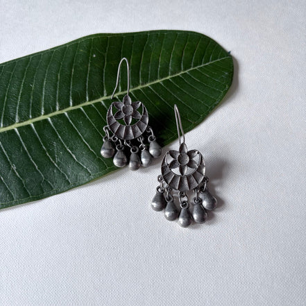 Chandrapushpa Hoop Hanging Earrings