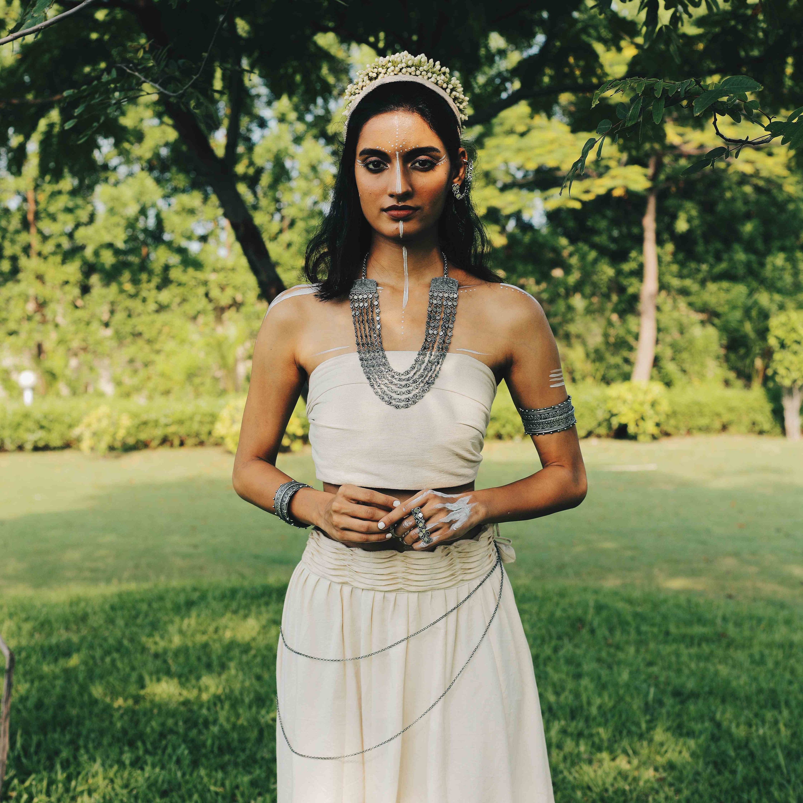 Silver Diamond Layered Necklace