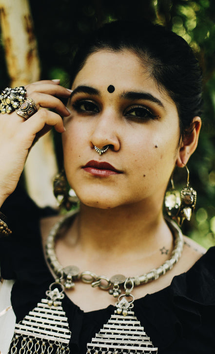 open flower septum ring