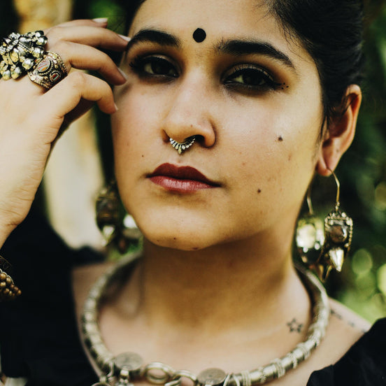 open flower septum ring