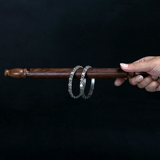 Silver Diamond Bangles image 0