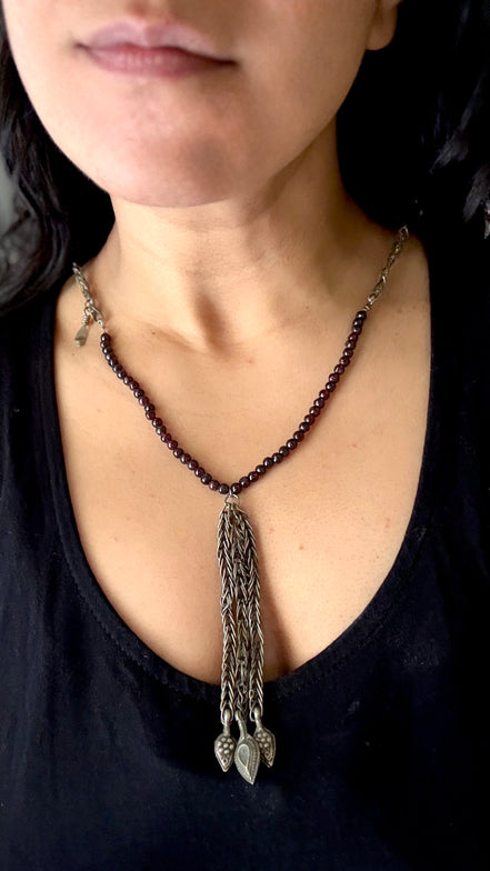 Vintage Tassel Bead Necklace