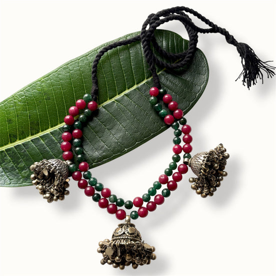 Vintage Jhumkha Bead Necklace