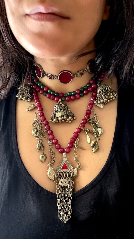 Vintage Jhumkha Bead Necklace