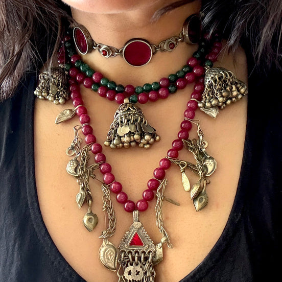 Vintage Tassel Bead Necklace
