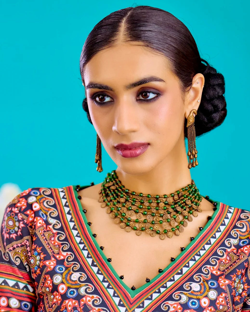 Dangling Peacock Earrings