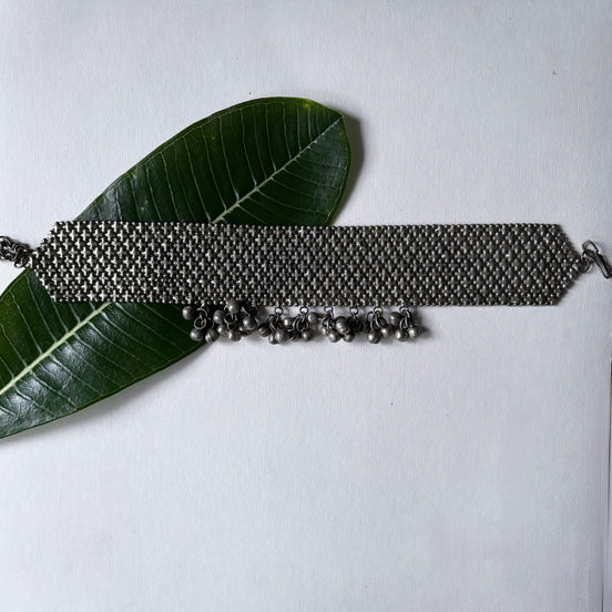 Silver Studded Choker Necklace