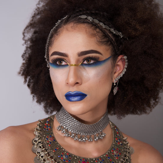 Silver Studded Choker Necklace