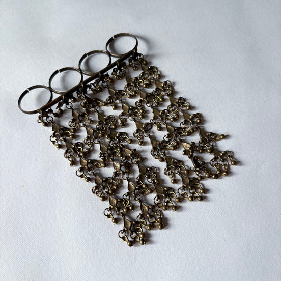 Oversized Gold Drop Ring