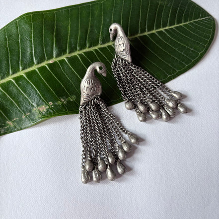 Dangling Peacock Earrings