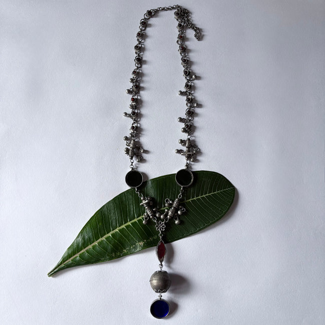 Glass & Ghunghru Chain Necklace