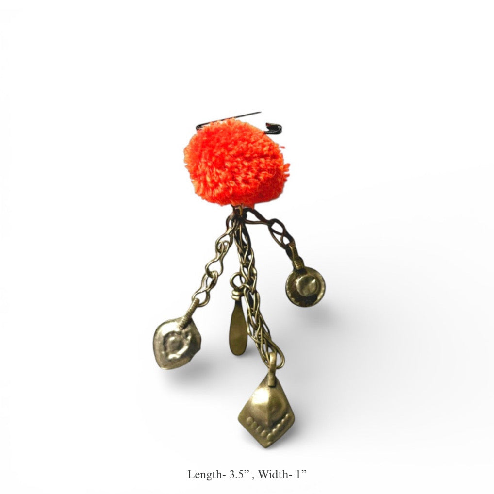 Vintage Charms Safety Pin Brooch