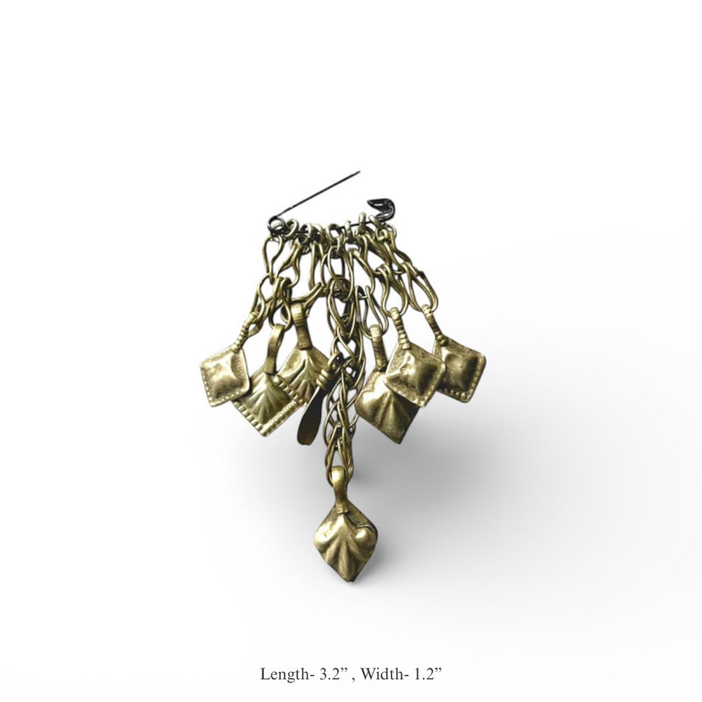 Vintage Charms Safety Pin Brooch