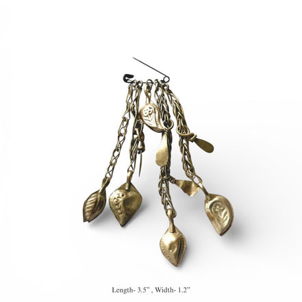 Vintage Charms Safety Pin Brooch