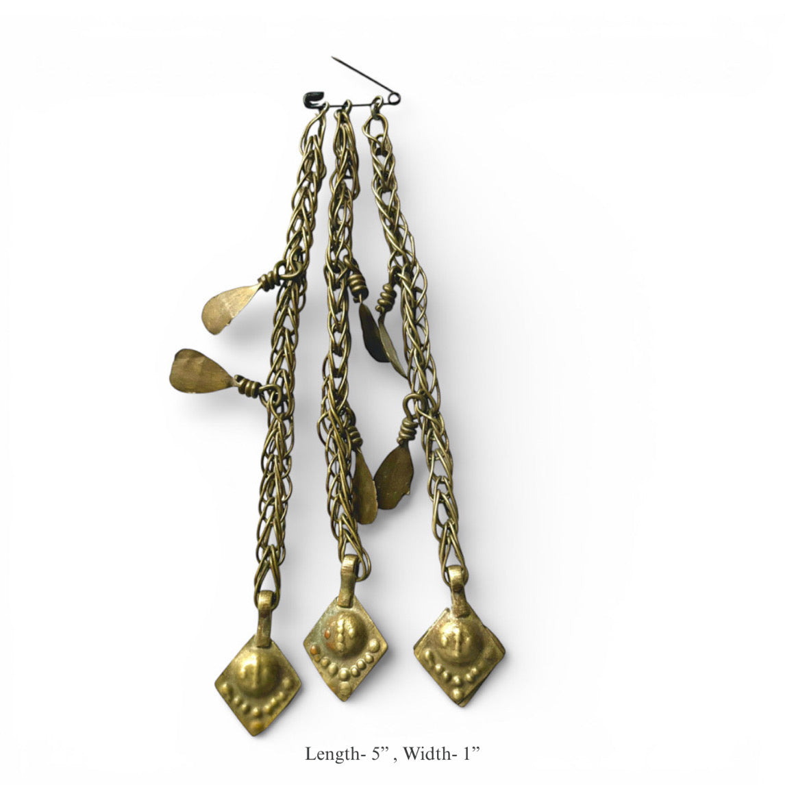 Vintage Charms Safety Pin Brooch