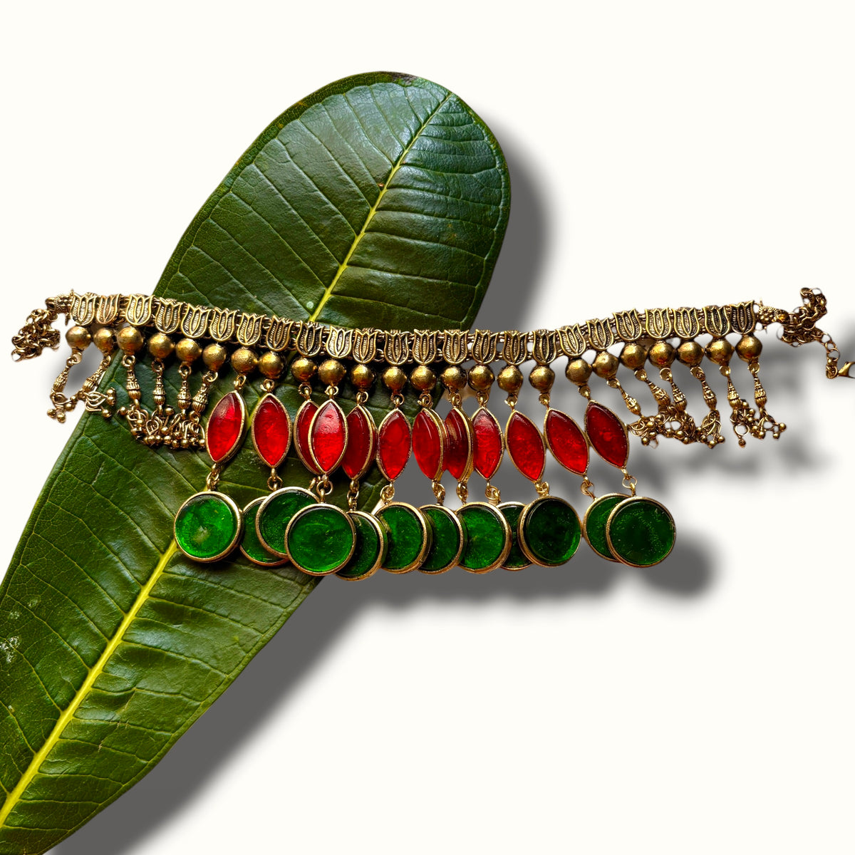 Kamal KunkuPaan Chinchpeti Necklace