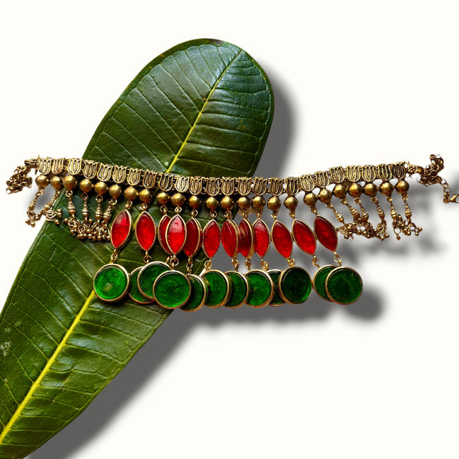 Kamal KunkuPaan Chinchpeti Necklace