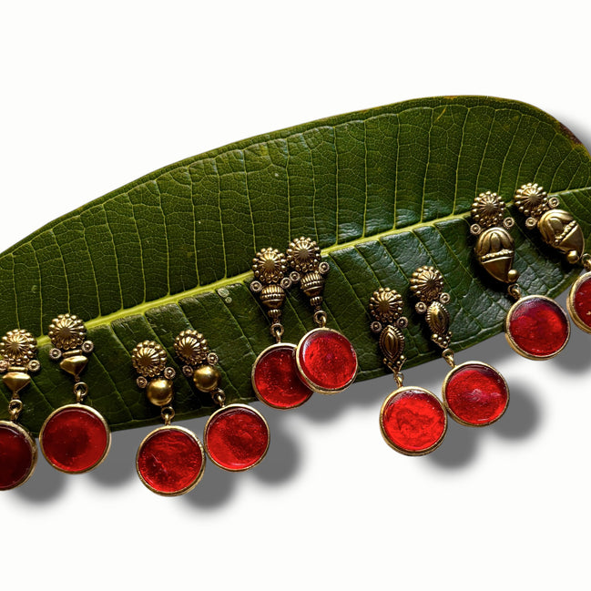 Laal Gol Earrings
