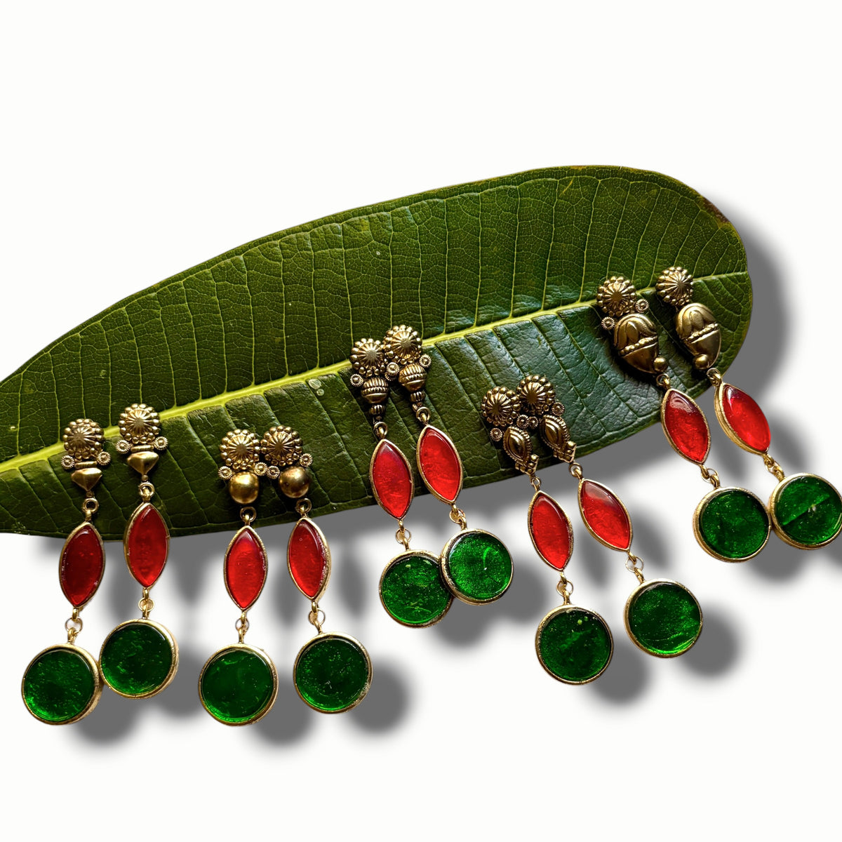 Kunku Paan Earrings