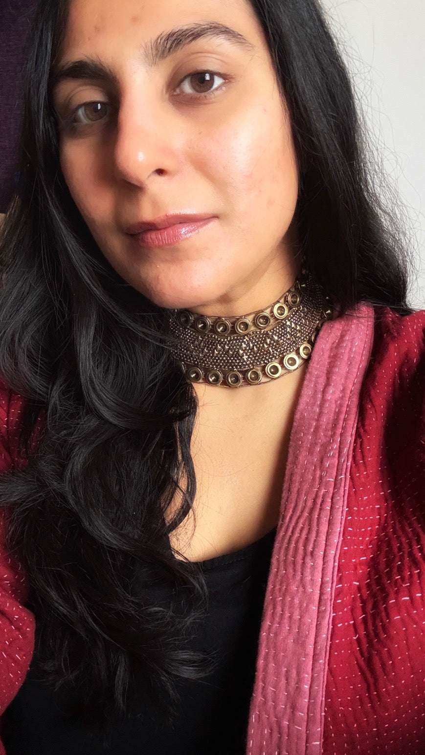 Gold Studded Collar Necklace