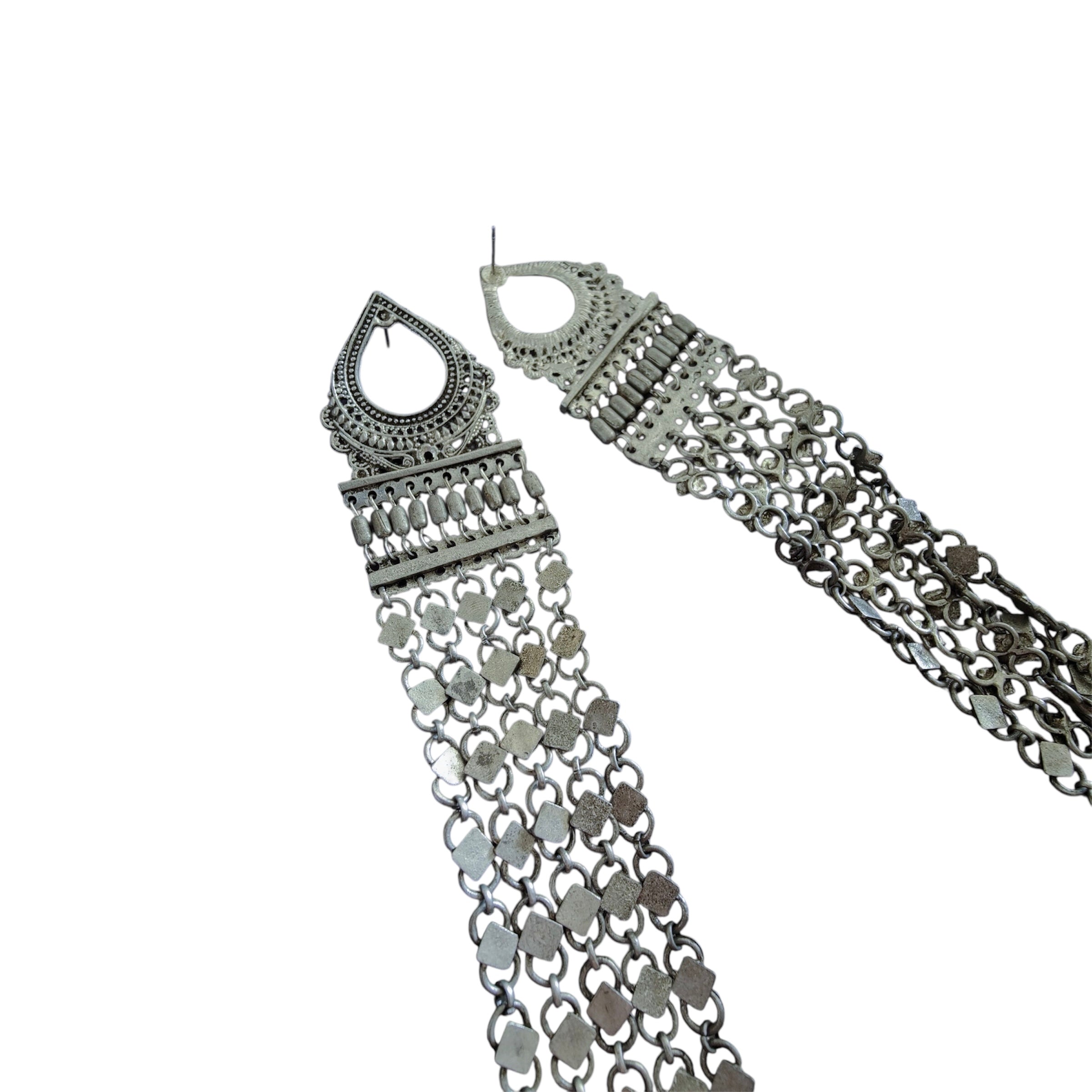 Oversized Diamond Drop Earrings
