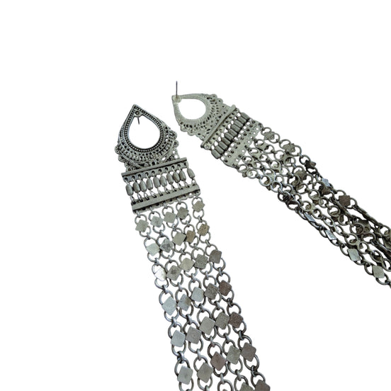 Oversized Diamond Drop Earrings